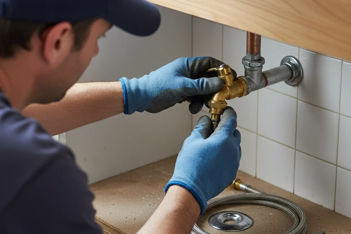 Shutoff valve and fitting work during Emergency Plumbing in Morristown